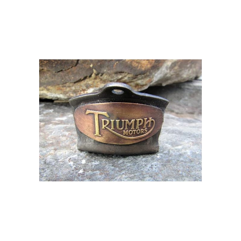 Vintage Style Die Cast Metal Wall Mounted Triumph Motors Bottle