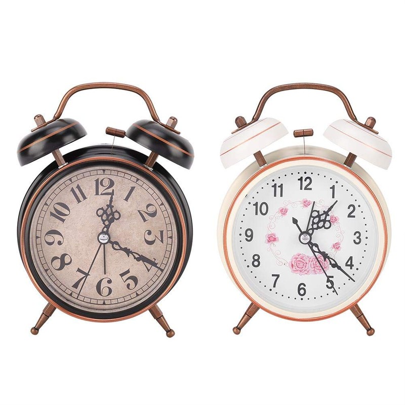 Boquite Old Fashioned Alarm Clock, Retro Mechanical Alarm Clock with