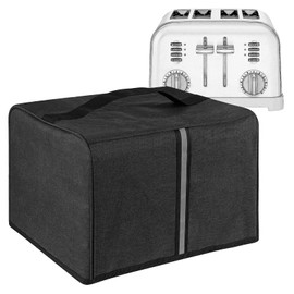 Kingshion Toaster Cover Compatible with Most 4-slice Toasters, Toaster Cover Storage for Most 4-slice Toasters， Washable and Dust Protection (Dark Grey)