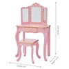 Teamson Kids Pretend Play Kids Vanity, Table & Chair Vanity