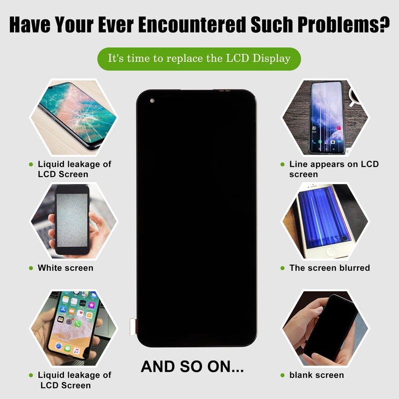 New TFT Digital Display Replacement Compatible with Nothing Phone 1(Black