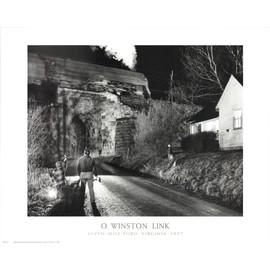 O. Winston Link Seven-Mile Ford, Virginia (1957) 24" x 30" Poster 1999 Photography Black & White Street, Home, Night, Ch