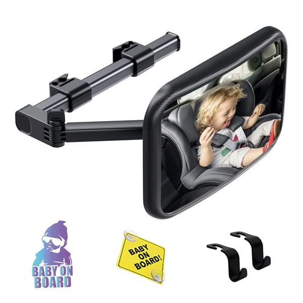TDFERAN Baby Car Mirror Rear Facing, Safety Adjustable Car Seat