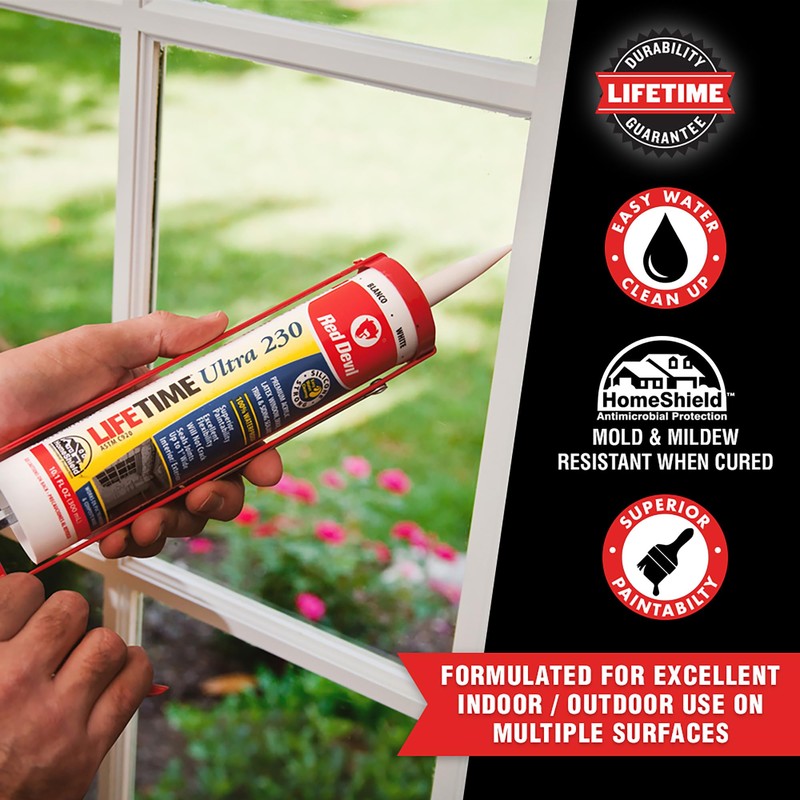 Red Devil 0770 Lifetime Ultra 230 Premium Elastomeric Acrylic Latex