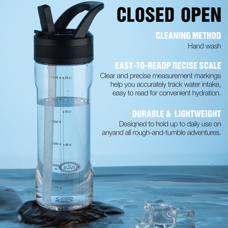 OLDLEY 20 kids Water Bottle with Straw,Tritan BPA-Free,Leak-Proof Design for