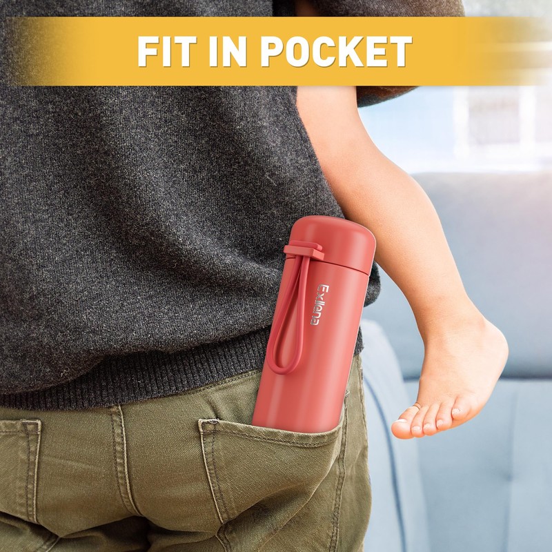 Exllena Mini Water Bottle 6.8oz/200ml, Small Insulated Water Bottle for