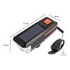 Importeek Lampara Led Bicicleta Recargable Usb Solar Delantera Timbre