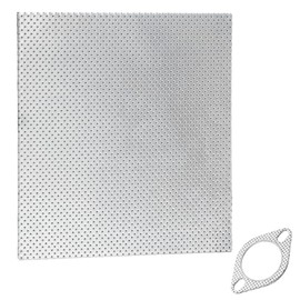 LOMUG Gasket Paper, Exhaust 1.6 mm Thickness, Exhaust Seal, Heat Resistant up to 350 °C, Manifold Gasket, Multilayer Metal Plate for Manifolds, Exhaust Systems, Car, Motorcycle, Scooter, Lawn Mower