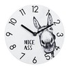 Yoiolclc Bathroom Wall Clock,Waterproof Glass Funny Donkey Bathroom Signs for