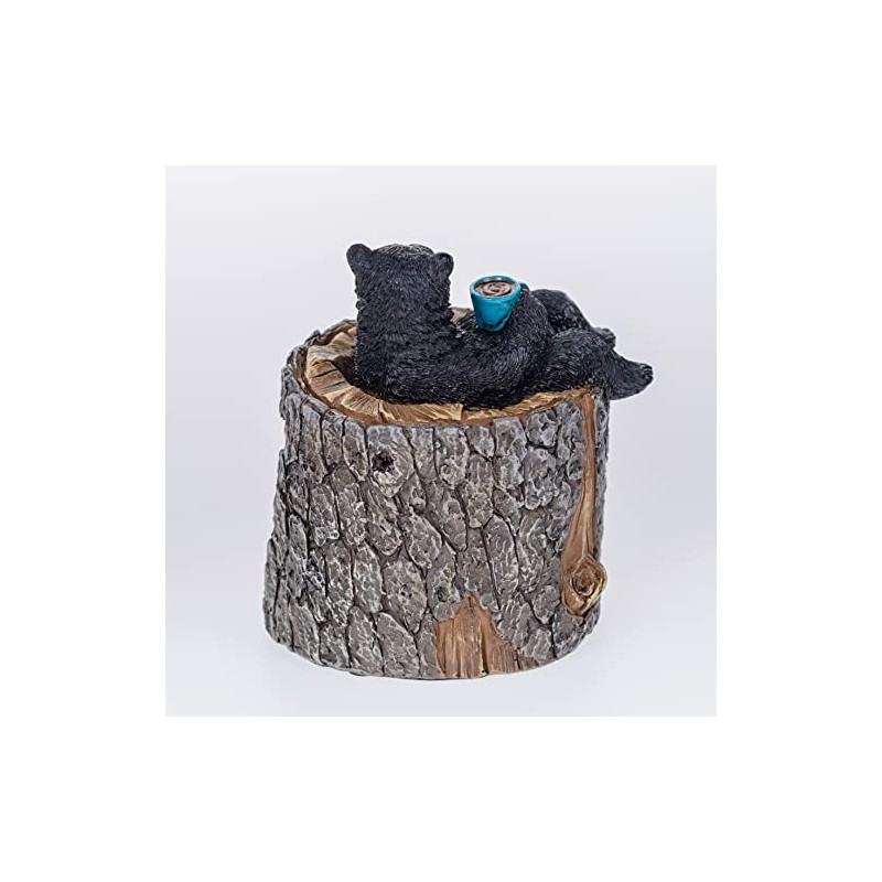 Pine Ridge Black Bear Coasters- Coaster Set for Kitchen, Den,