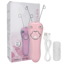Electric Cotton Thread Epilator Body Hair Remover Threading Device Physical Removal ToolPink