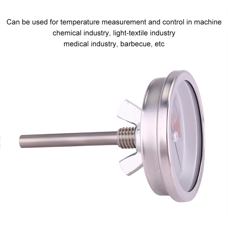Stainless Steel 75℃-300℃ BBQ Grill Smoker Thermometer Temperature Meter Tester