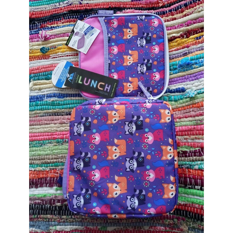 2 ARCTIC ZONE 4pc Insulated Lunch Carrier Bag w/ Front