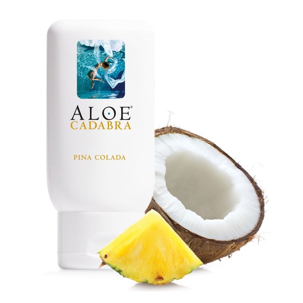Aloe Cadabra Natural Water Based Personal Lube, Organic Lubricant for Her, Him & Couples, Unscented, 2.5 oz Pina Colada, 2.5 Ounce (Pack of 1)