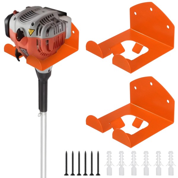 Homaisson 2 PCS Grass Trimmer Wall Rack, Heavy-Duty Hedge Trimmer