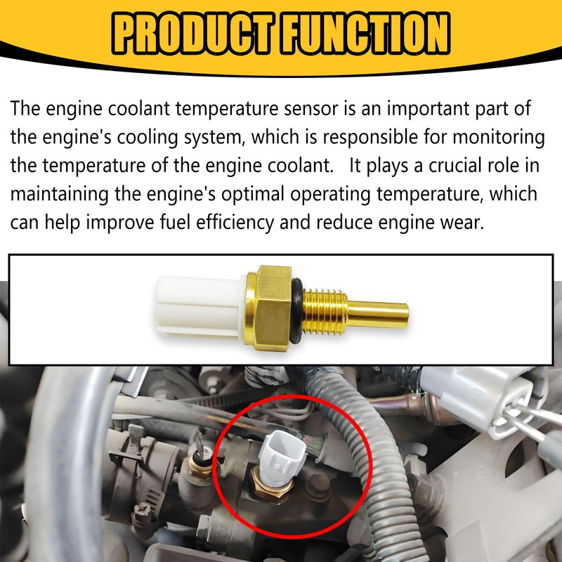 Icyhaws Engine Coolant Temperature Sensor Compatible with Honda Accord Civic