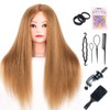 Training dummy head 60% Real Hair Professional Cosmetology Mannequin Manikin
