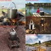 1.2L Camping Pot Stainless Steel Tea Kettle Outdoor Water Boiler