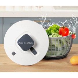Premium Vegetable Salad Spinner – Perfectly Clean and Dry Fresh Greens. Large 6.3 Qt