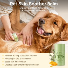 HICC PET Skin Soother Balm for Dogs & Cats - Soothes Skin Itching and Irritation & Prevents Infection, All-Natural Dog Moisturizer for Dry Skin, Lick-Safe Allergy & Skin Irritation Treatment- 0.21oz