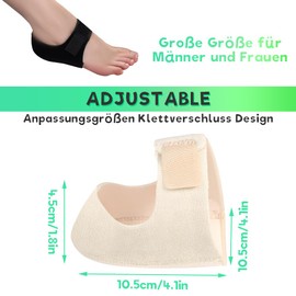Joycabin 2 Paar Fersensporn Einlagen, Gel Fersenschoner Fersenpolster, Silikon Pad Fersenschmerzen Ferse, Fersensporn Bandage für Fersenanalgesie, Knochensporn Schmerzende, Stressabbau