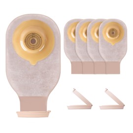 10 PCS Colostomy Bags, One Piece Convex Ostomy Bag Ostomy Supplies,15mm-45mm Cut-to-Fit Drainable Pouches for Stoma Care