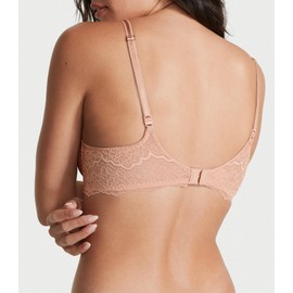 Victoria's Secret Dream Angels Lightly Lined Lace Demi Bra, Adjustable Straps, Bras for Women, Beige (34D)