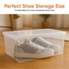Superio 4-Pack Shoe Box Modern Storage Container - 6.5 Quart/6