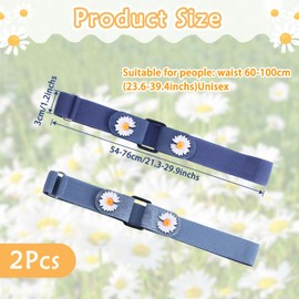 RUGBOL 2 Pcs Elastic Belts Women, Belt Without Buckle Belt Adjustable Elastic Bands Women's Belts Ladies Belts Invisible for Jeans Dresses Unisex