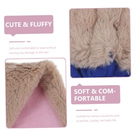 OHPHCALL Rabbit Ears Headband Hair Tie Bunny Ears Headpiece Elastic Hair Scrunchies Hair Ties Fabric