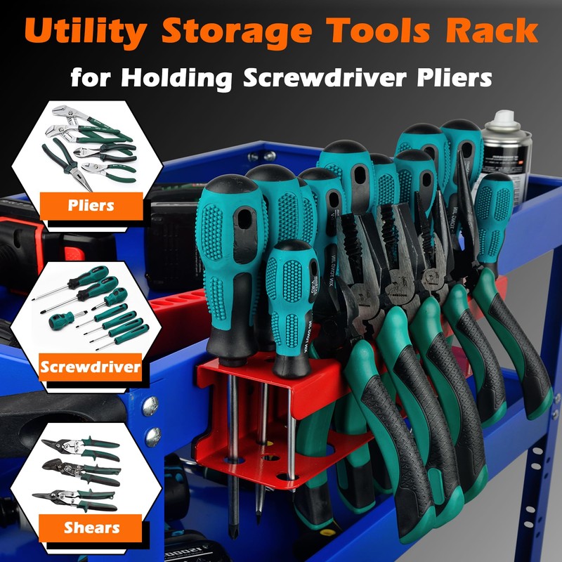 ULIBERMAGNET Magnetic Screwdriver Holder,Heavy Duty Pliers Metal Organizer Rack,Wall Mount