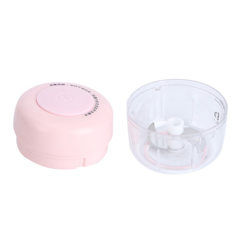 100ML Pink Garlic Grater USB Charging Electric Garlic Crusher Pressing