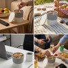 Portable Pistachio & Sunflower Seed Bowl Organizer - Ribbed Snack