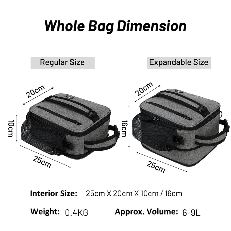 MIER Lunch Bag Small Cool Bag Expandable Cooler Bag for