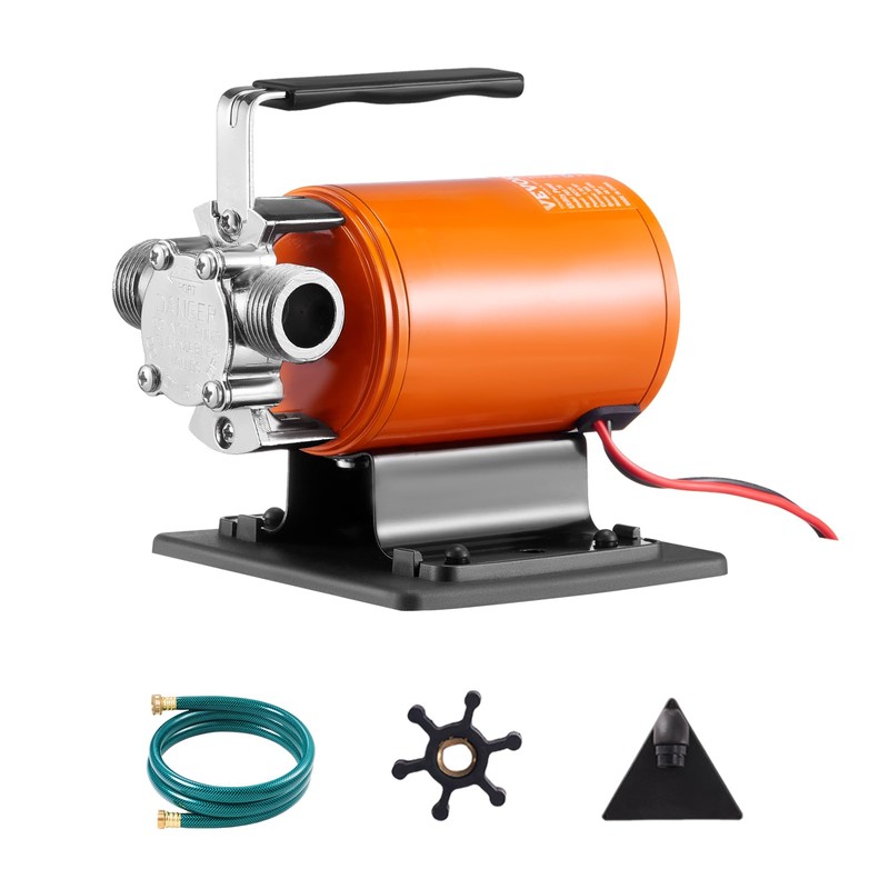 VEVOR Water Transfer Pump 12V, Battery Powered Utility Pump 360
