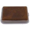 Germanus pill box case, made in Germany, large, brown