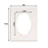 CountryArtHouse Textured Cream Acid Free 6x7.5 Oval Picture Frame Mat