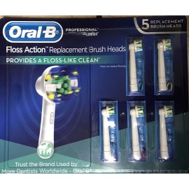 Oral-B Floss Action Replacement Electric Toothbrush Heads - 5 Count