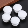 Mgoodoo 5PCS White Wood Knobs, 1.34'' Round Mushroom Wooden Knobs