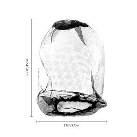 YAZANY Midge Head Net, Nylon Midge Net Head Cover, Fine Mesh Mosquito Head Net, Mosquito Head Protecting Net Hat Face Neck Net Covering for Outdoor Hiking Camping Fishing Climbing Walking