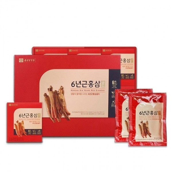 Chong Kun Dang 6-year-old red ginseng gold 80ml, 60 packets / 종근당 6년근 홍삼골드 80ml 60포