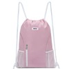 Drawstring Backpack Sports Gym Sackpack with Mesh Pockets Water Resistant
