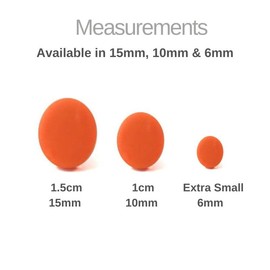 Circle Stud Earrings for Women in Orange, Minimalist Clay Geometric Jewellery and Christmas Gifts for Her Under 10, Small (10mm)