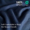DAPU Pure Linen Sheets Set, 100% French Linen from Normandy,