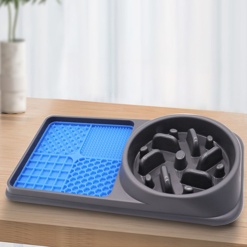 2 in 1 Slow Feeder Dog Bowls and Licking Mat