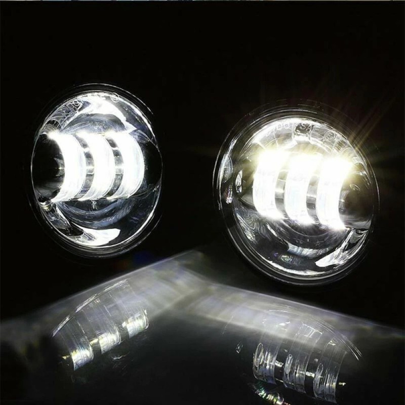 Unbranded Chrome 7" LED Headlight + Passing Lights For Harley