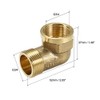 sourcing map Brass Pipe Fitting 90 Degree Street Elbow G3/4