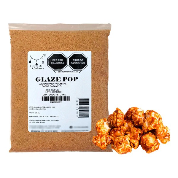 Caramelo Para Palomitas Glaze Pop 1 Kg Condimento De Azucar