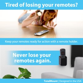 TotalMount Universal Remote Control Holder - Medium (Black)