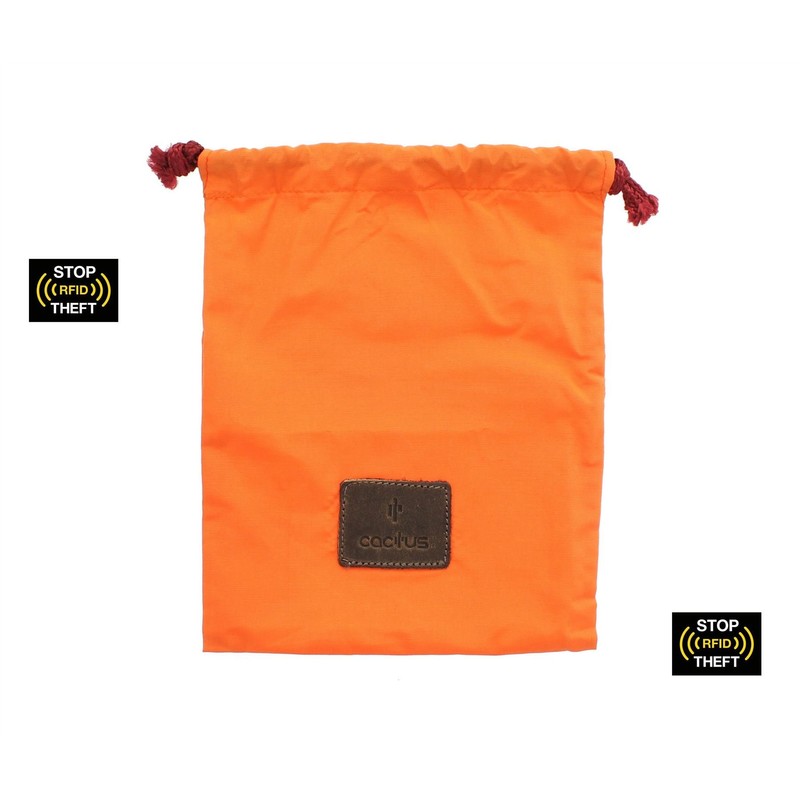 Cactus Mala Canvas/Leather Passport Holder with RFID Protection 216_81 Khaki